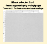Blank Cards For 2-Pocket Pack of 25