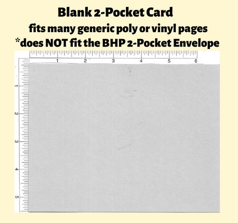 Blank Cards For 2-Pocket Pack of 25