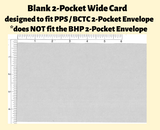 Blank Cards For 2-Pocket Wide Pack of 25