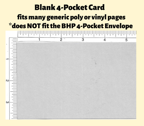 Blank Cards For 4-Pocket Pack of 25