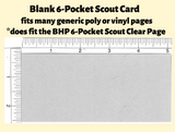 Blank Cards For 6-Pocket Scout Pack of 25