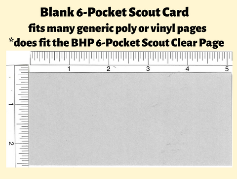 Blank Cards For 6-Pocket Scout Pack of 25