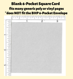 Blank Cards For 6-Pocket Square Pack of 25