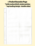 1-Pocket Roanoke Double Sided White Vinyl Page (top loading) - Best hobby pages