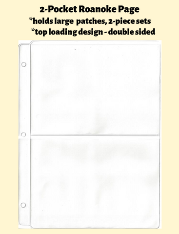 2-Pocket Roanoke Double Sided White Vinyl Page (top loading) - Best hobby pages