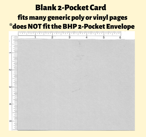 Blank Cards For 2-Pocket Wide Pack of 25
