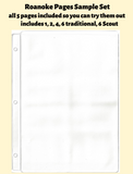 Sample Set of All 5 Roanoke Double Sided White Vinyl Pages - Best hobby pages