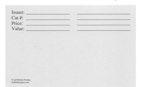 Replacement Cards for 4-Pocket Envelope Long Side Pack of 25 - Best hobby pages
