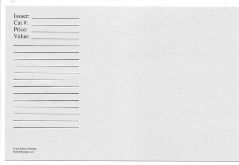 Blank Cards For 2-Pocket Wide Pack of 25 – Best Hobby Pages